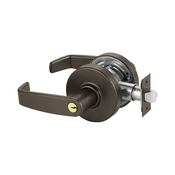 Sargent Office Cylindrical Lock Grade 2 with L Lever and L Rose and ASA Strike and LA Keyway Dark Bronze 287G05LL10BE - main